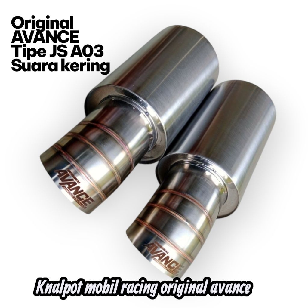 KNALPOT RACING MOBIL ORIGINAL AVANCE TIPE JS A03 TITAN SUARA BASS GAHAR KERING ALL TIPE MOBIL