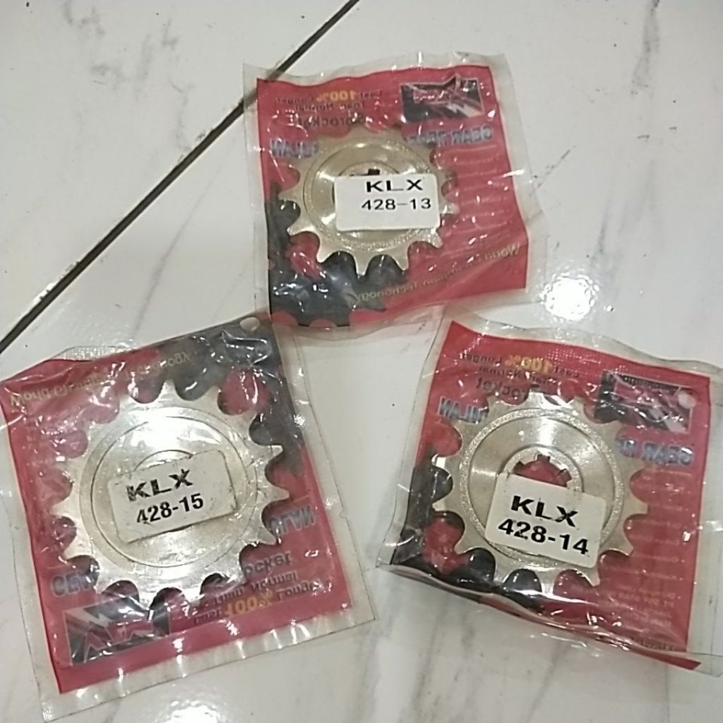 Gear depan klx 150 ukuran 428-13T/428-14T428-15T merek vzm