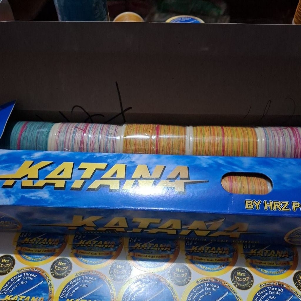 GELASAN katun KATANA MAMBO super quality silicone crystal/slopan isi 10'klos size 60/4'core. 2000'ya