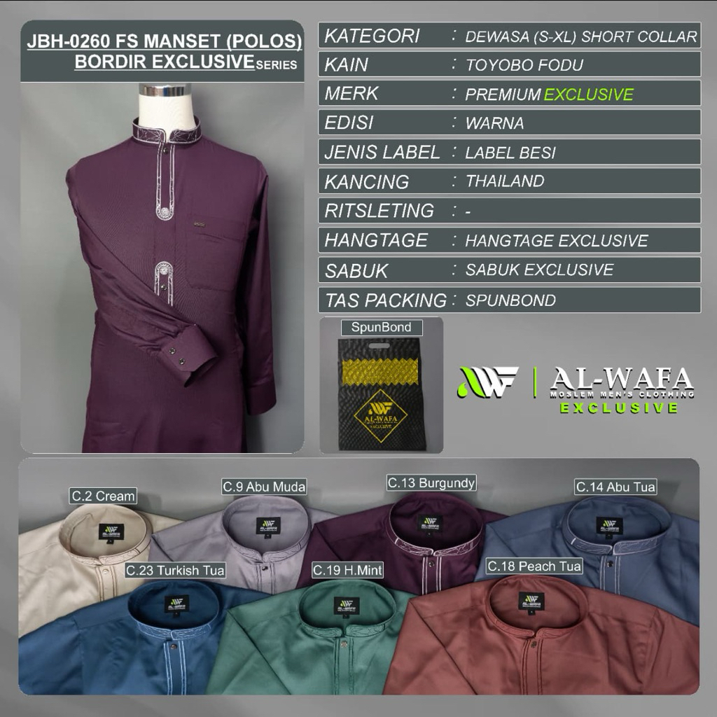 gamis pria al wafa premium