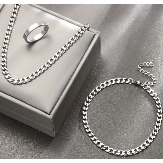 1 set titanium kalung,gelang.cincin free gelang tali giok