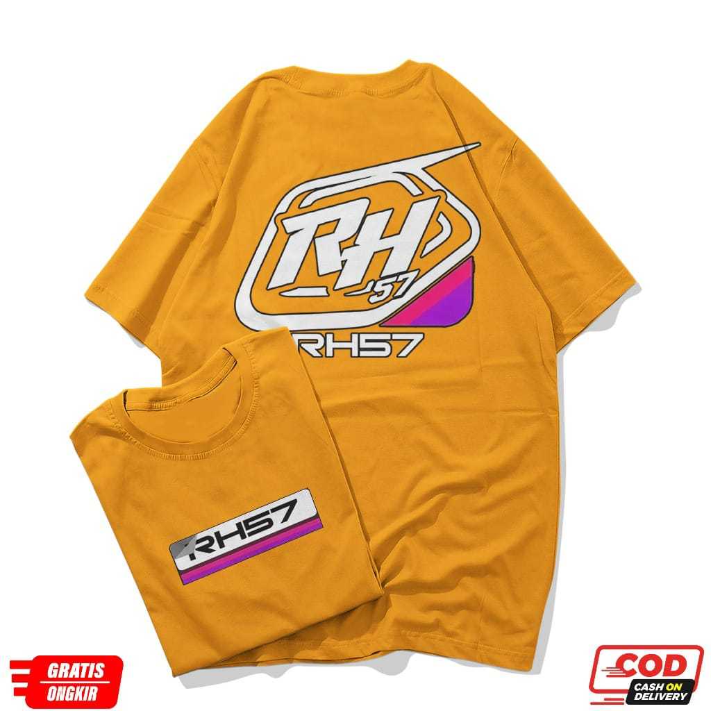 Kaos Racing Pria Katun 30s RH 57 DTF Premium Sponsor