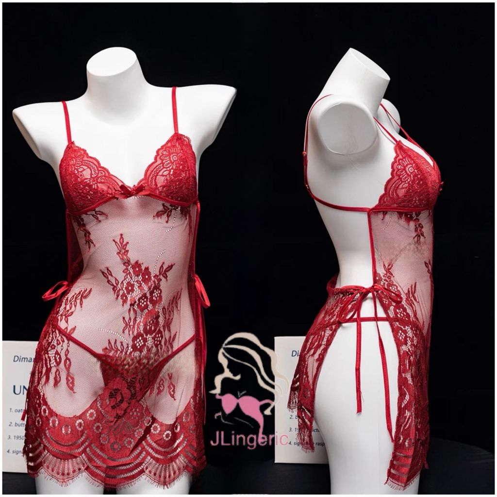 SEXY LINGERIE HOT / BAJU TIDUR WANITA DEWASA JUMBO/ NIGHTDRESS SEXY / LINGERIE BROKAT LACE SEKSI / B