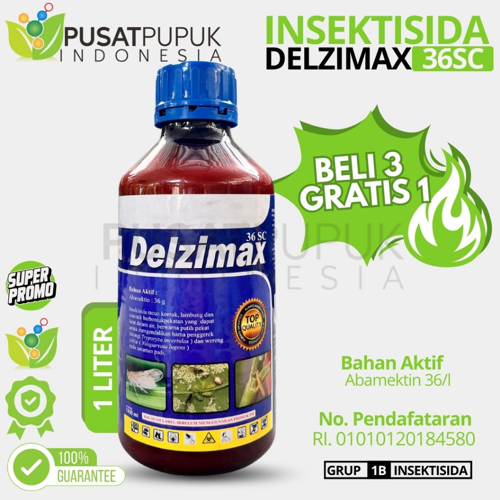 DELZIMAX 36SC Insektisida Abamektin 1L Ampuh Atasi Hama Penggerek Batang