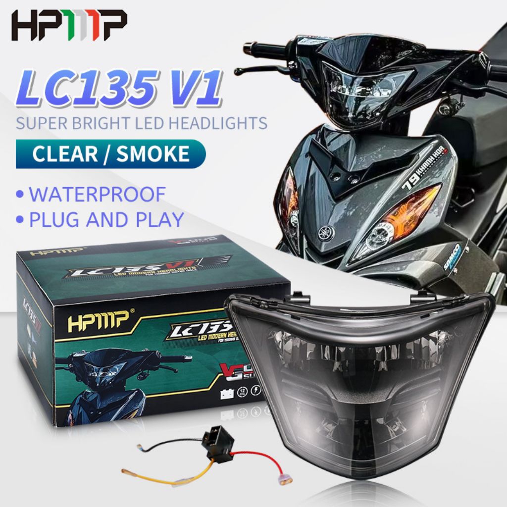 HPMP Lampu Depan LED Yamaha Jupiter MX LC135V1 Super Bright Waterproof Plug and Play 35W 12V untuk S