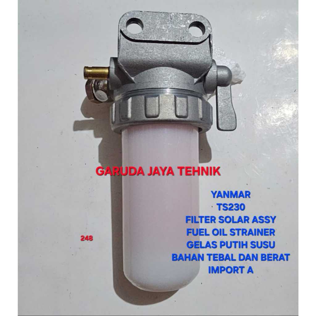 Mesin YANMAR TS230 Filter solar assy TS230. Fuel oil strainer TS230. Filter gelasan TS230. Saringan 