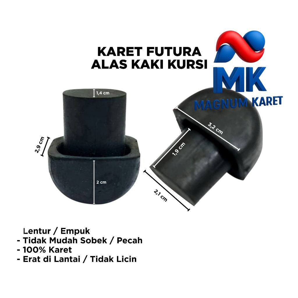 Karet Kaki Kursi Futura/Karet Tapak Kaki/Karet Alas kaki kursi lipat