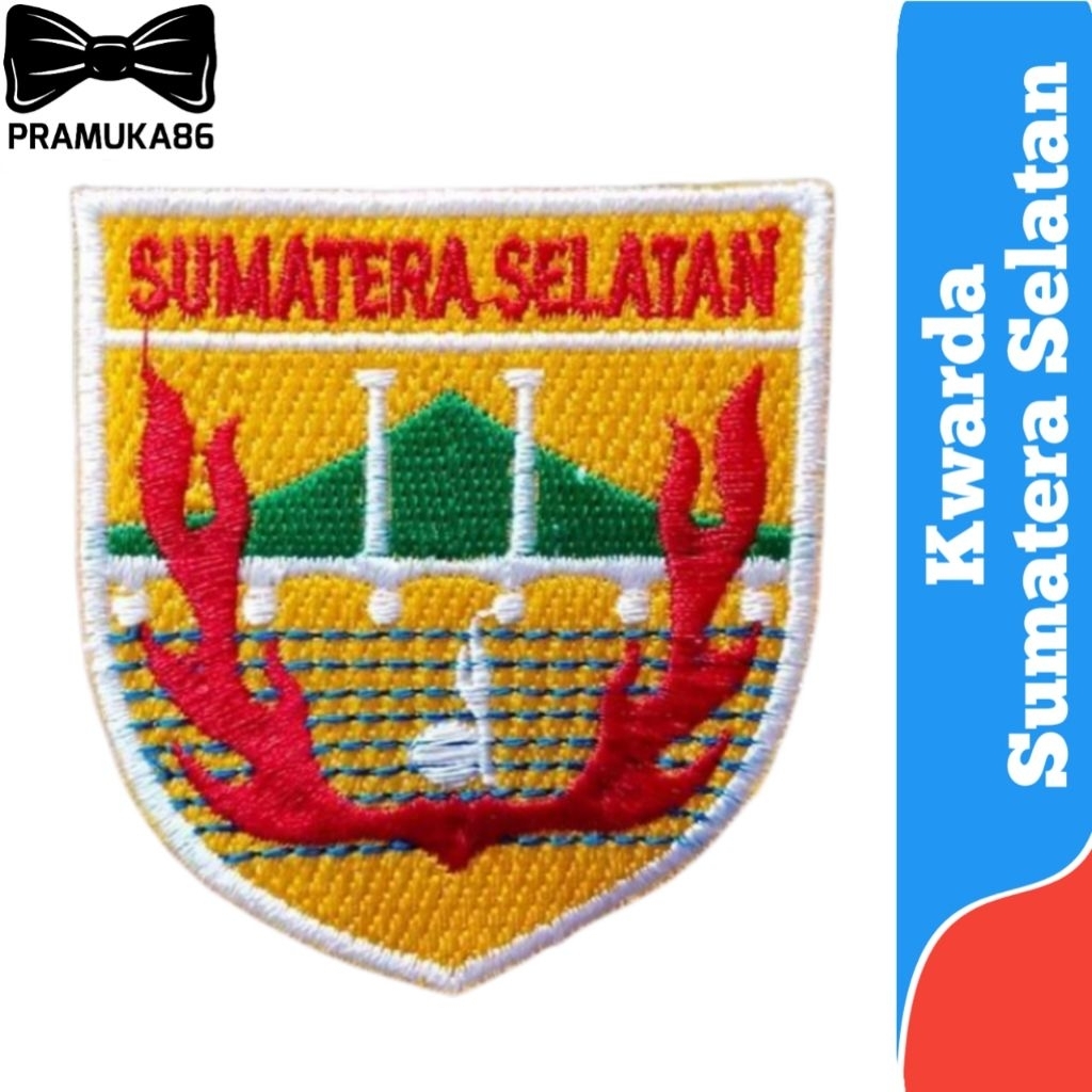 Bed Kwarda Sumatera Selatan Bordir / Badge Kwarda Pramuka Provinsi Sumatera Selatan Bordir