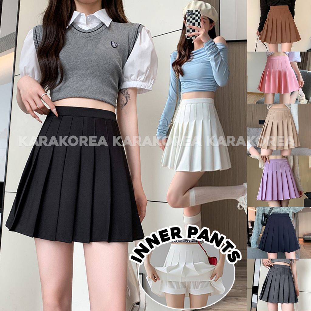 1063 Tennis Skirt/Rok Mini with inner pants//BIGSIZE JUMBO/Rok tenis/Rok pendek/Rok Lipit/Rok Korean