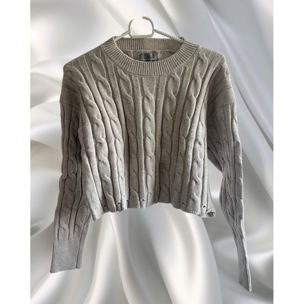 This Is April sweater crop