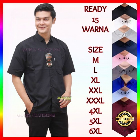KEMEJA PRIA MENS POLOSAN LENGAn PENDEK COOLMAN PAKIAN PRIA CASUAL PAKAIAN DINAS PNS KERJA SIZE MLXL