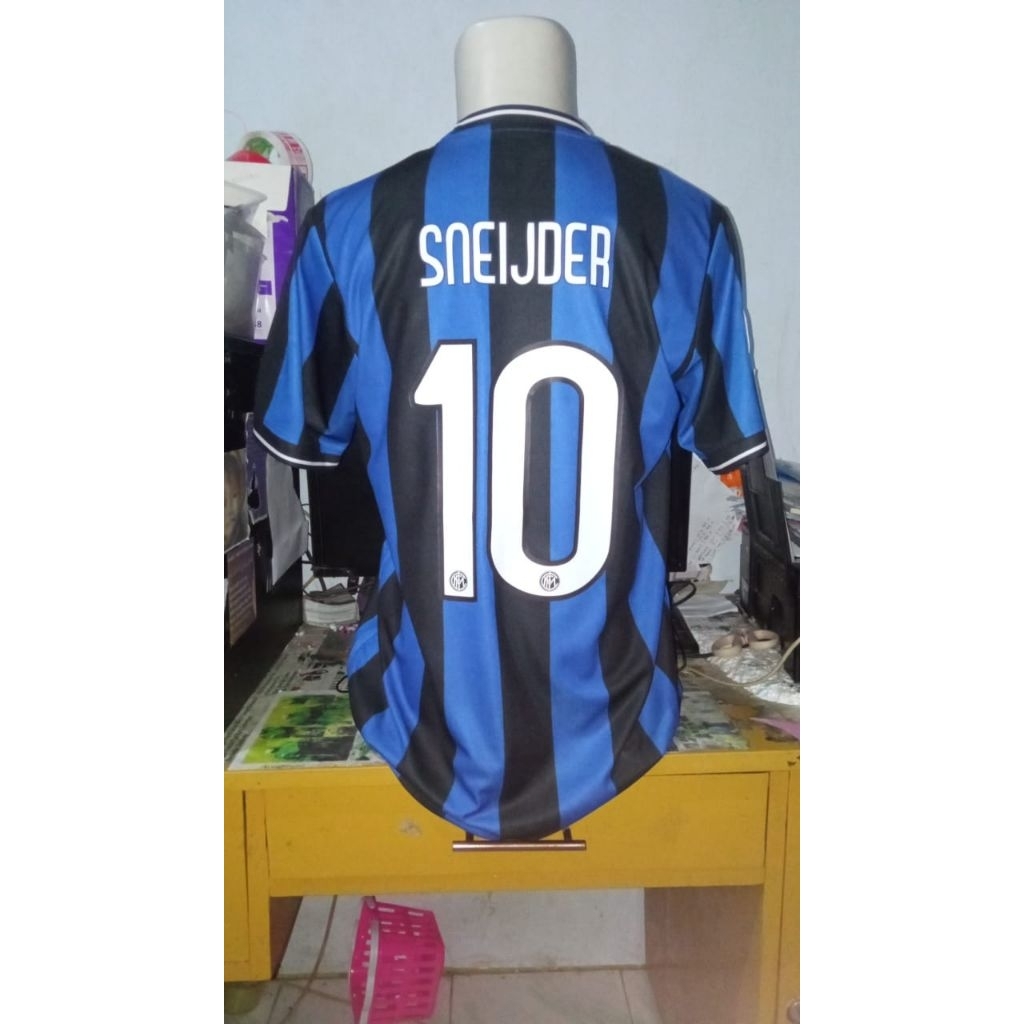 bisa COD bayar di tempat baju bola inter retro 2009/2010 final ucl madrid WESHLEY  SNEIJDER 10 SIZE 