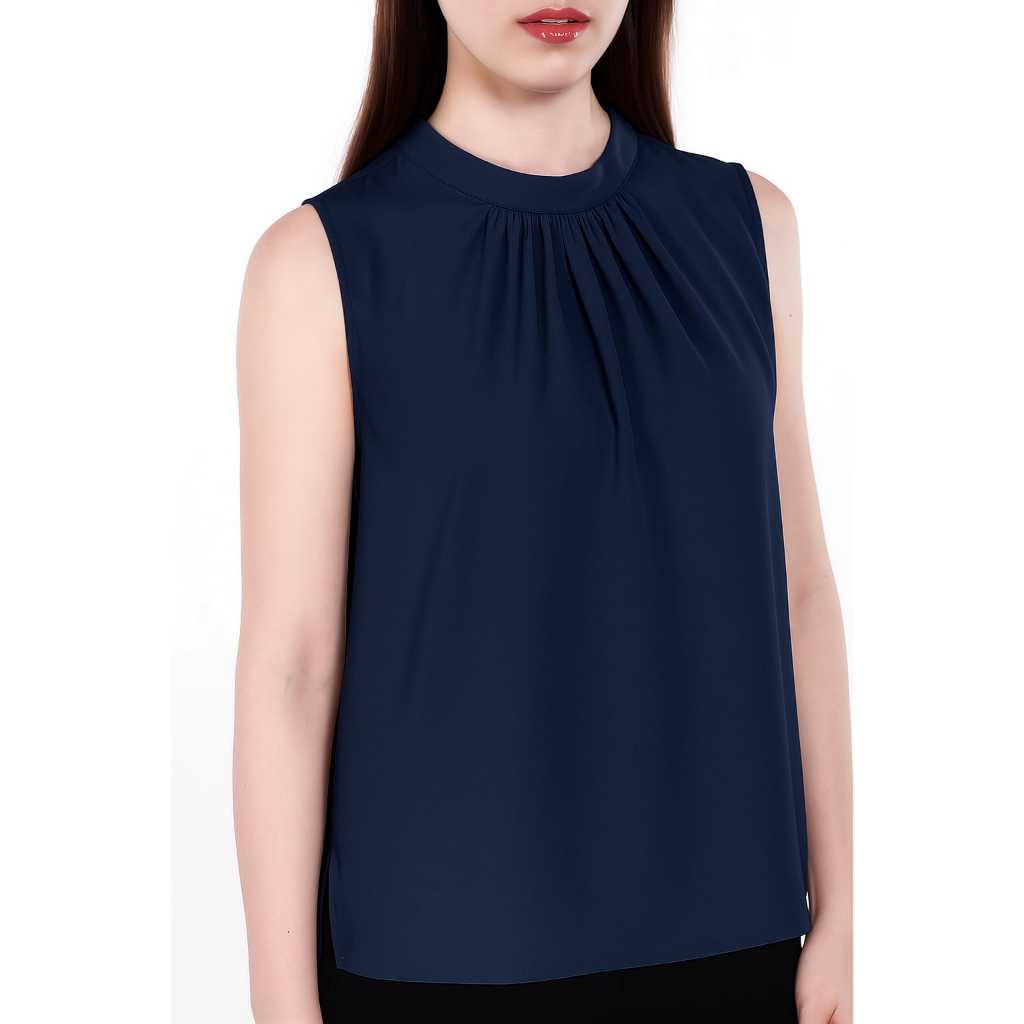 AISHA Inner Rayon Tanpa Lengan Highneck Daleman Blazer blouse hijab Adem Top Atasan Kerah Tinggi