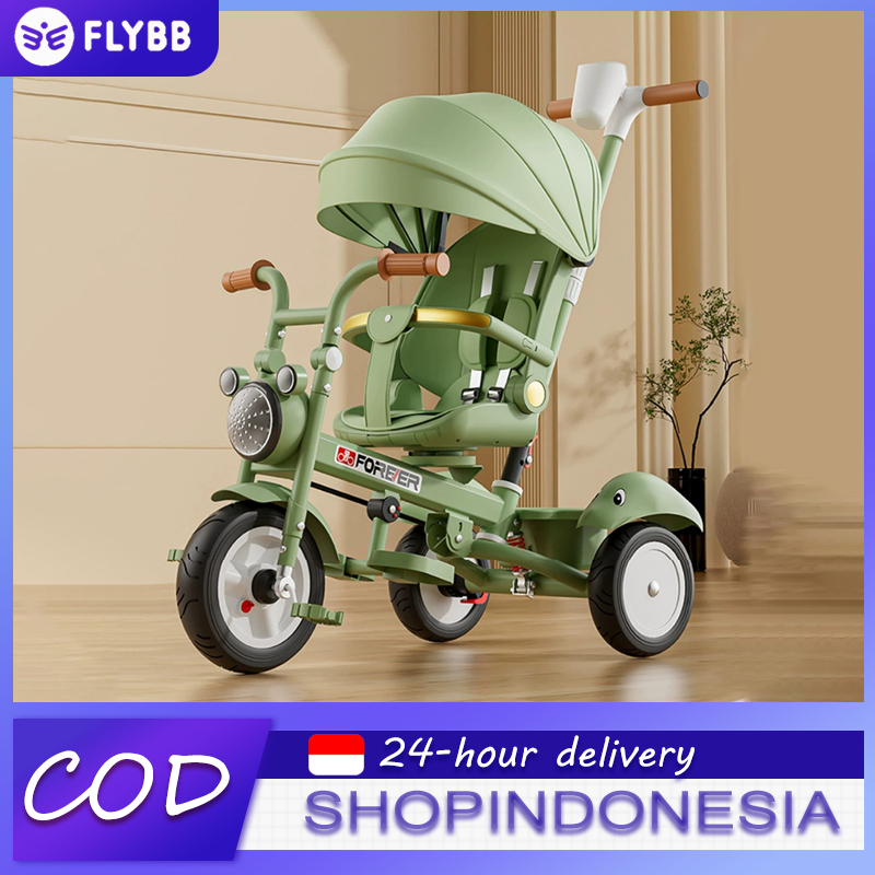 Sepeda roda tiga anak 1 tahun sepeda roda 3 bayi  tricycle  anak sepeda anak roda 3 stroller