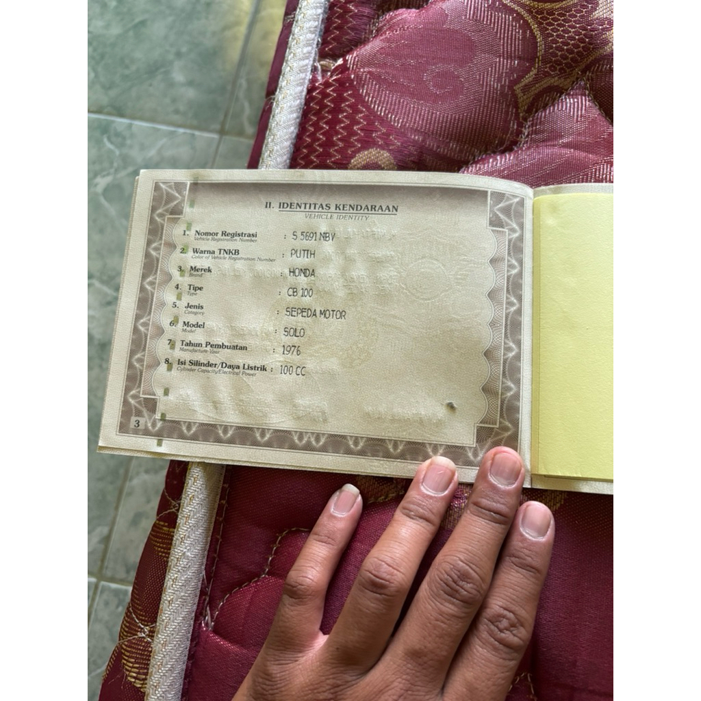 surat cb100 hidup sampai 2029