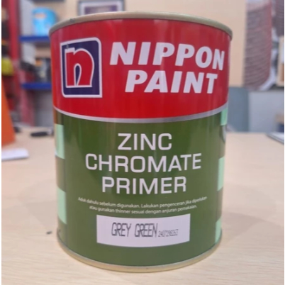 Nippon Paint ZinChromate Primer Grey Green GREY GREEN 5kg Cat Besi Anti Karat