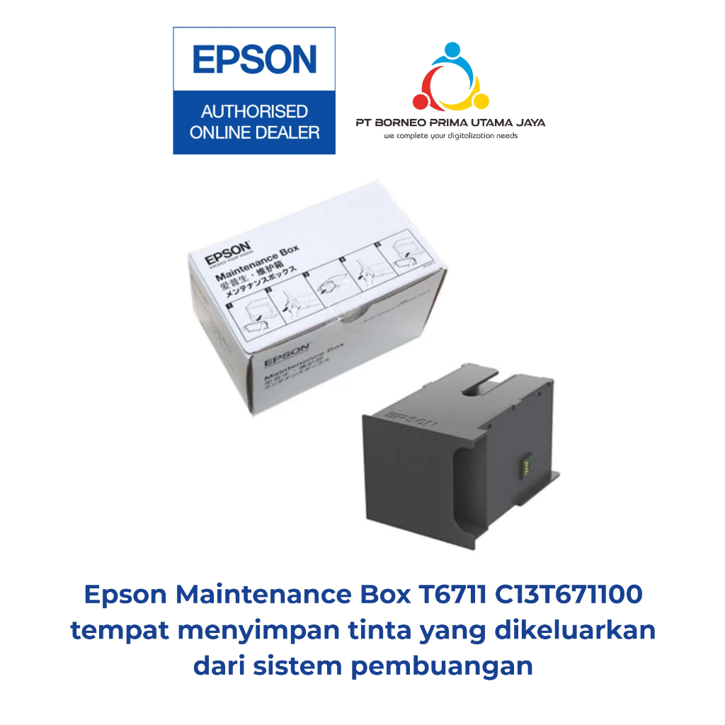 Maintenance Box Printer Epson T6711 C13T671100 PXMB3 L1455 WF7611 7611