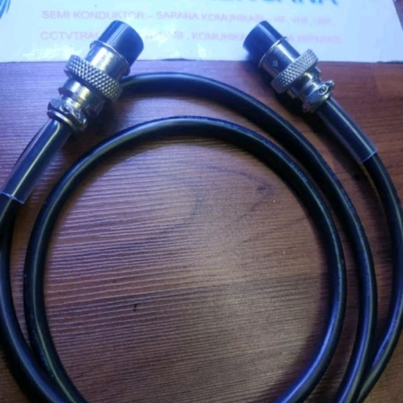 Jumper microphone mic ADONIS am508 am7500 ke rig Kenwood 6pin tr9130 tr7950 tr9000 panjang kabel 1 m