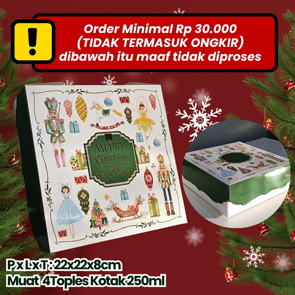 Box Hampers Cake Natal Spring-53 22x22x8cm (2pcs)