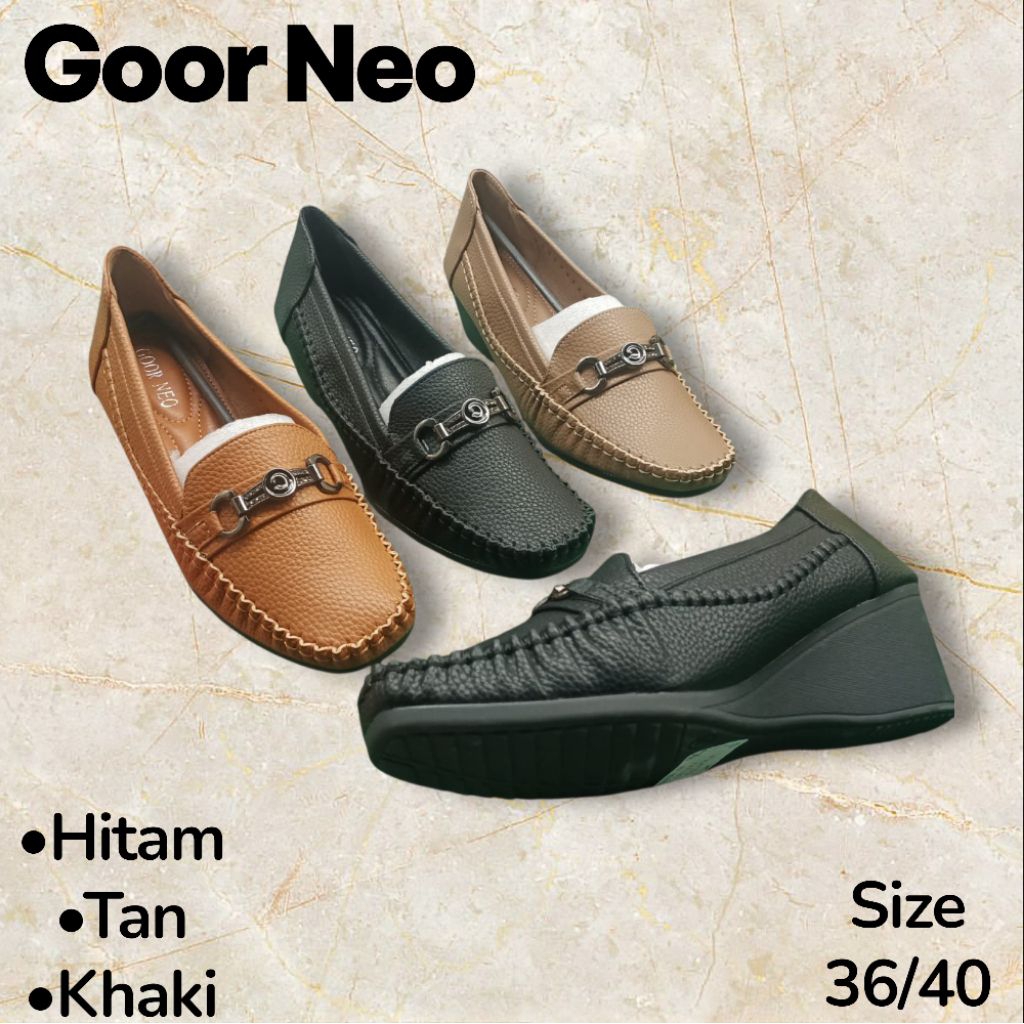 GOORNEO SEPATU FASHION KOREA PANTOFEL WANITA MURAH