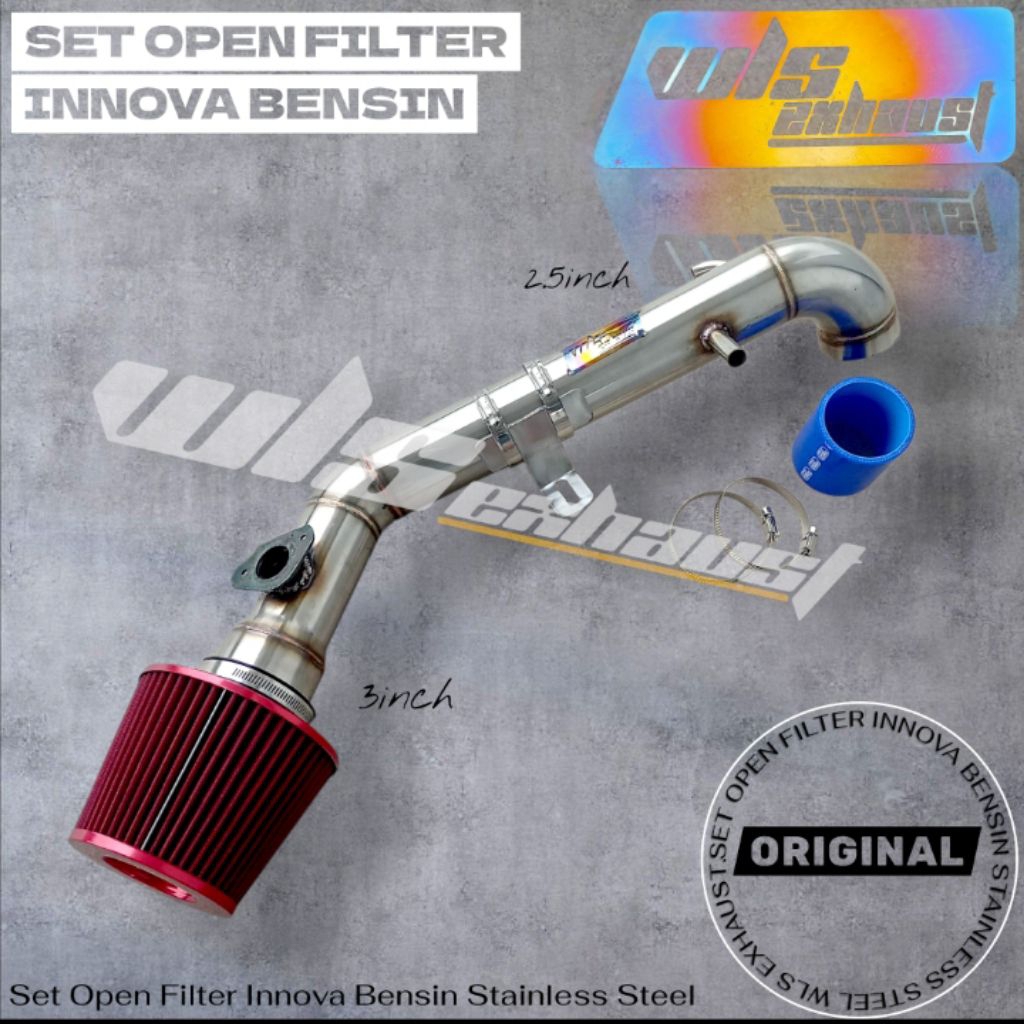 PIPA OPEN FILTER INNOVA BENSIN STAINLESS STEEL WLS EXHAUST