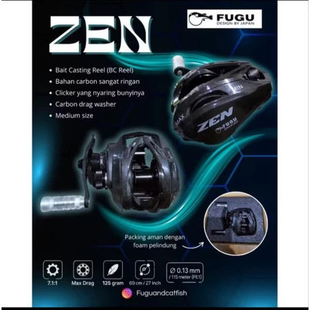 REEL BC FUGU WAKARI/ZEN DRAG CLICKER /BUNYI ZING