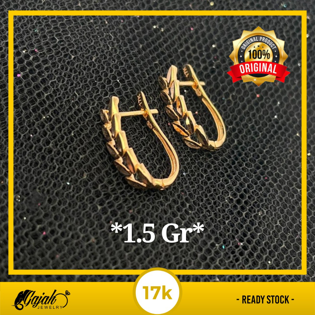 Anting Emas 17K 1.5 Gram Toko Emas Gajah Salatiga 8007