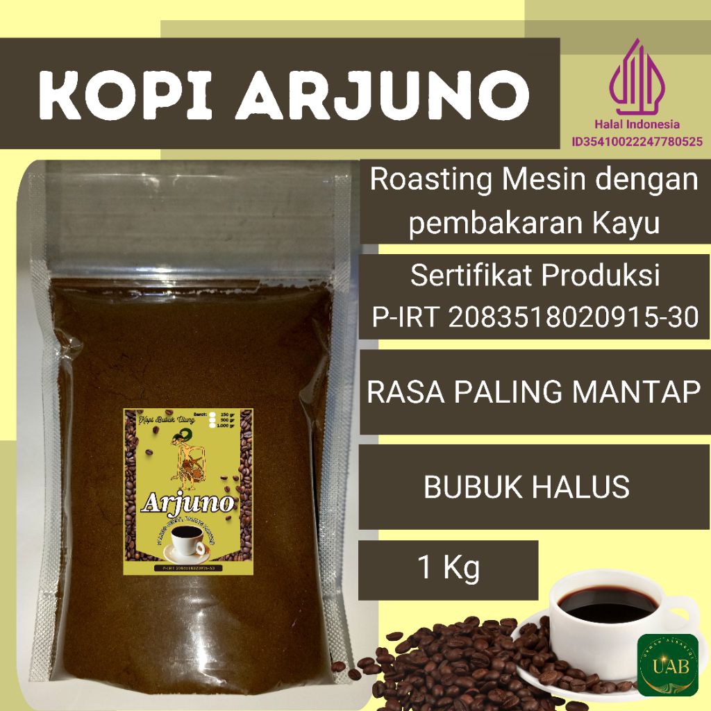 Kopi Bubuk Arjuno 1 kg Jenis Robusta Rasa Nikmat Mantap