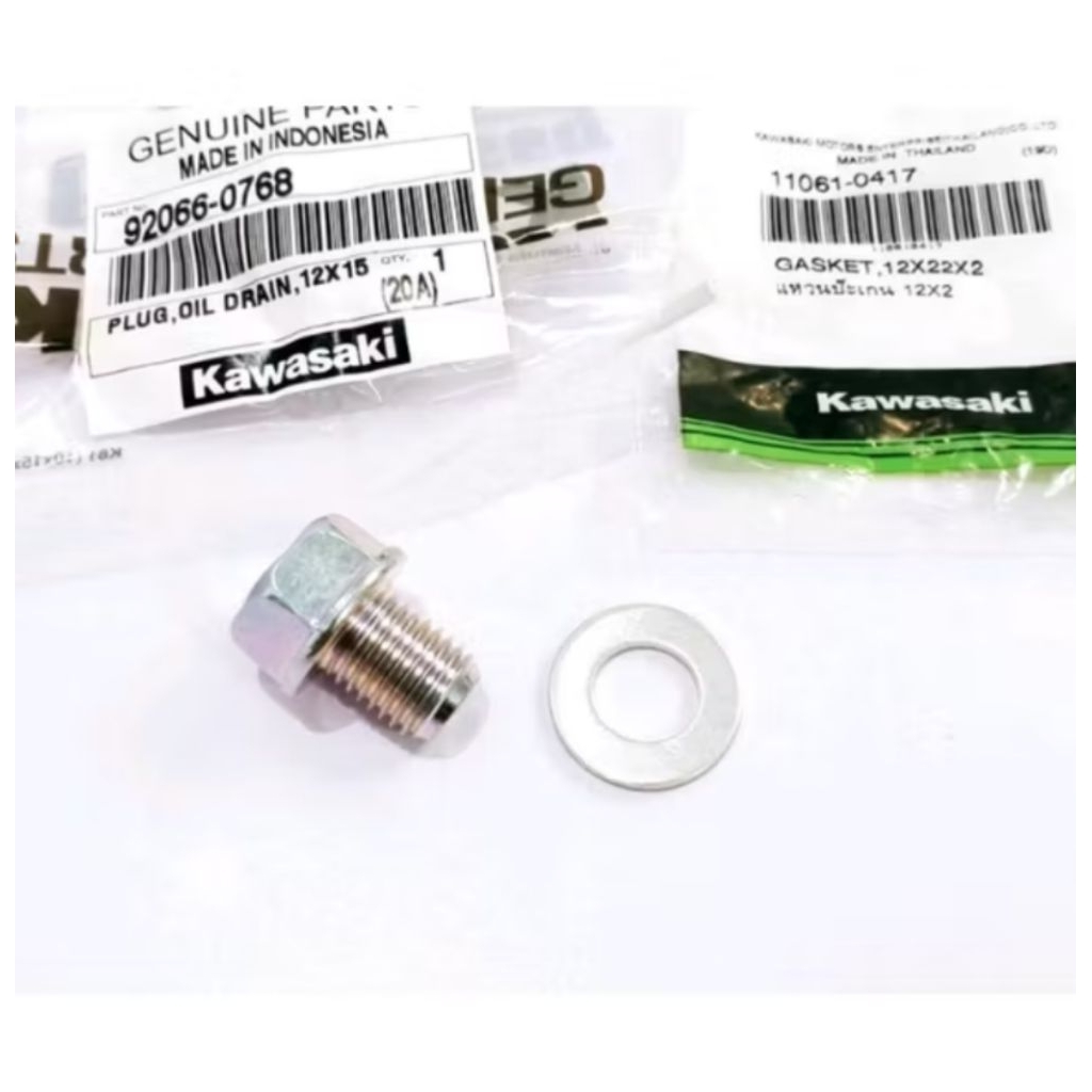 baut dan ring tap pembuangan oli mesin W175 Ninja 250 kaze blitz joy KLX 140 KLX 150 KLX 230