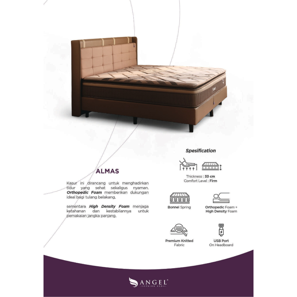 Springbed Angel Almas || Tebal 33 Cm