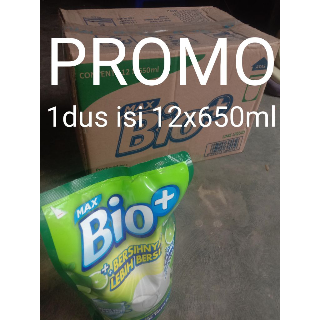 1 DUS bio+ MAX cuci piring 650ml #murah