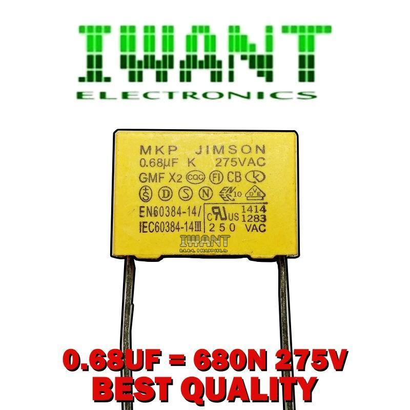 0.68UF 275V CAPASITOR MKT 0.68UF 275 VAC JIMSON BEST QUALITY KAPASITOR MKP 0.68UF 275V 680N 275V