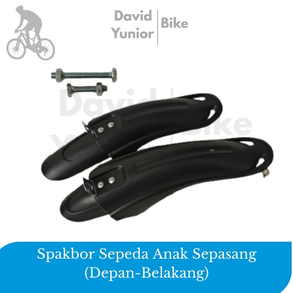 Spakbor Depan Belakang Hitam Slebor Sepeda Anak Ukuran 12,16,18 Harga Sepasang