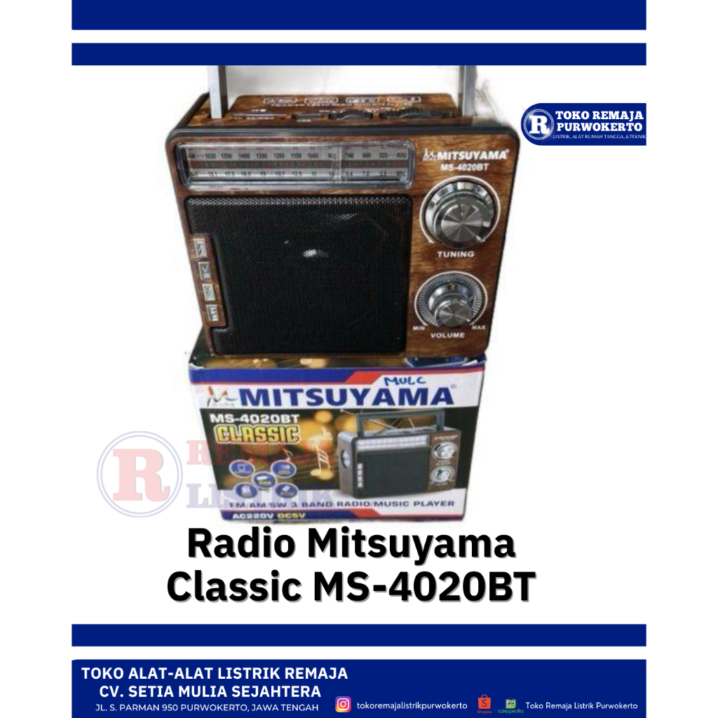 Radio Bluetooth Classic + Senter Mitsuyama MS-4020 BT USB