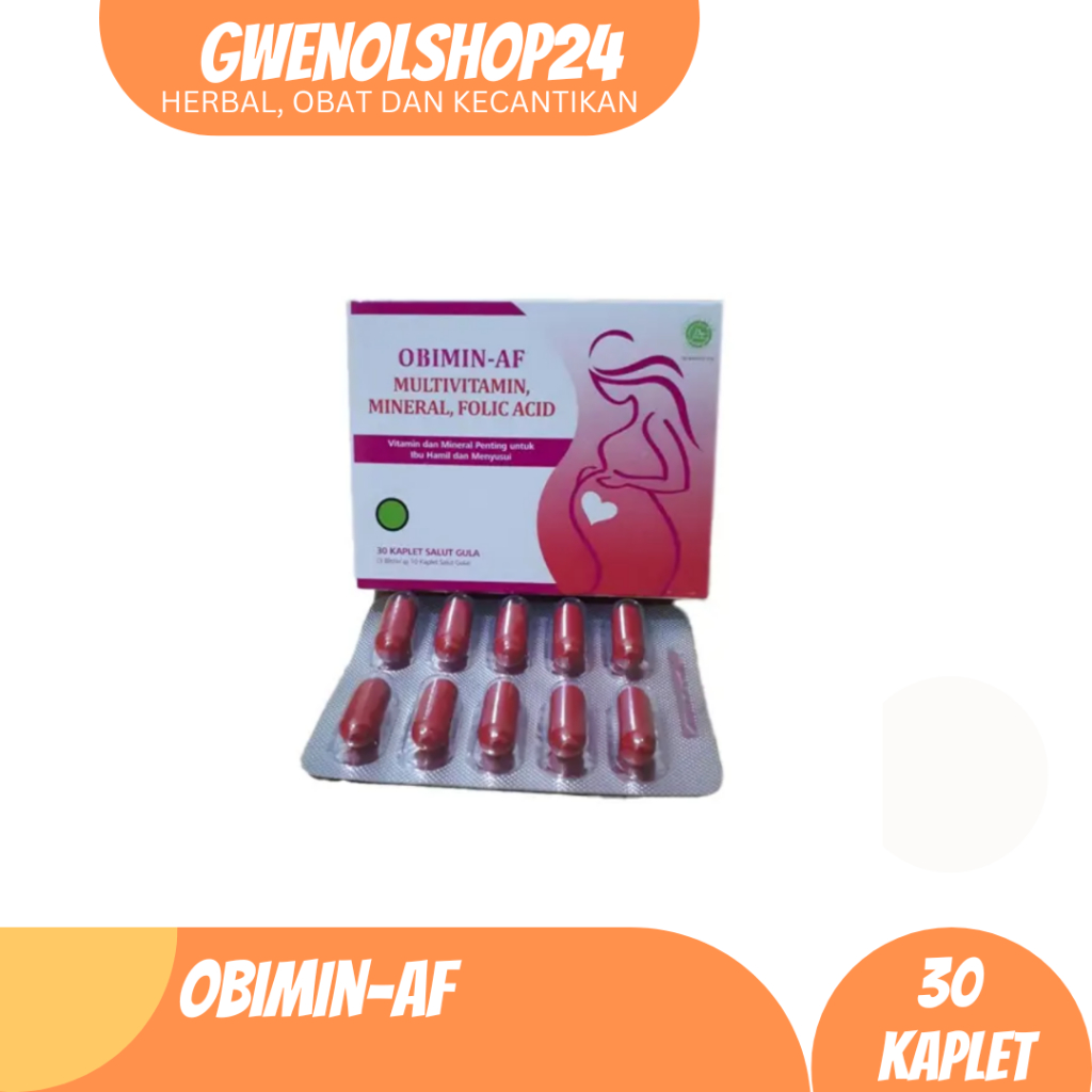 Obimin AF Isi 30 Tablet Vitamin Ibu Hamil Dan Menyusui | Obimin-AF Isi 30 Kaplet