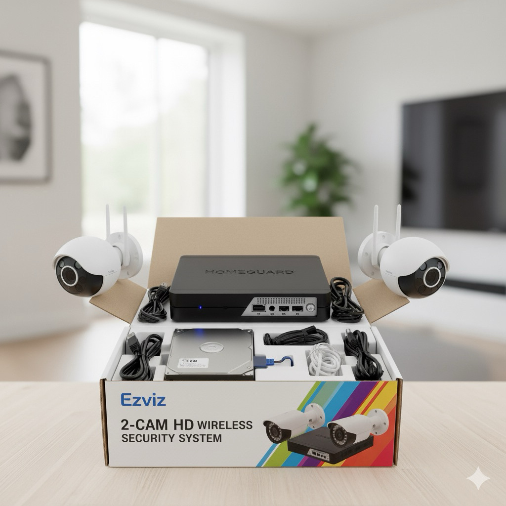 PAKET CCTV 2pcs ezviz H6pro 3mp+NVR+hdd1tb