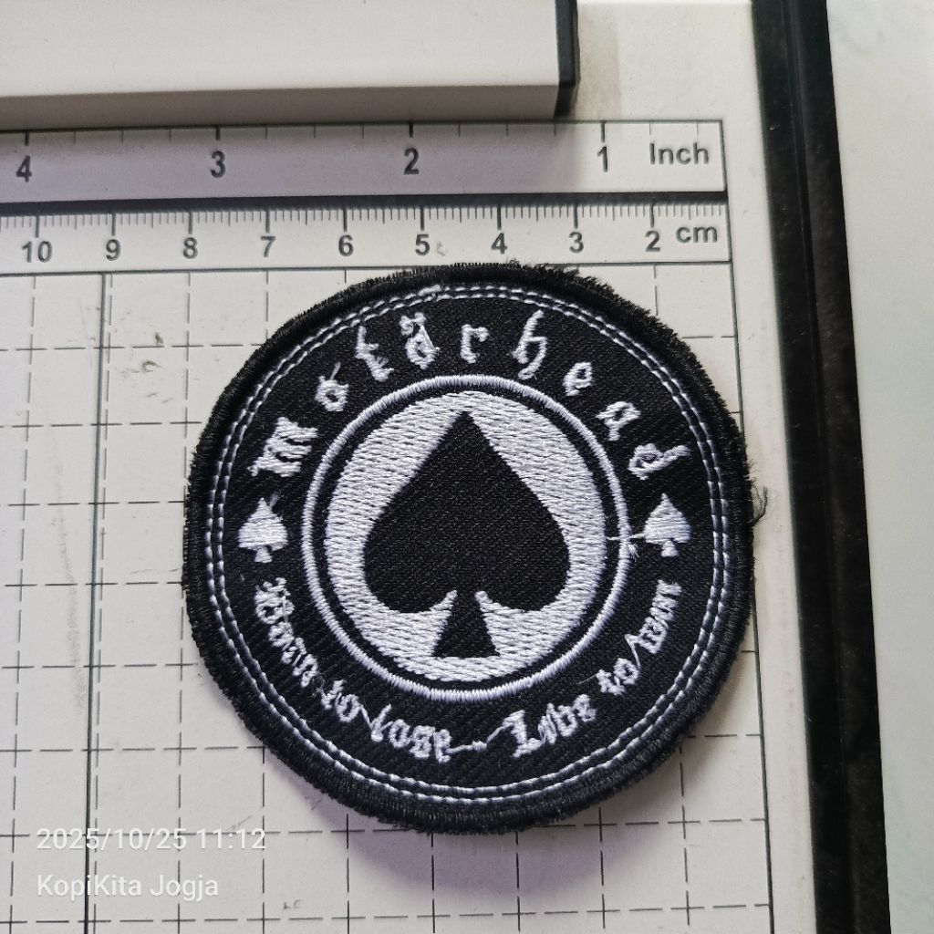 Emblem patch bordir motorhead as bulat