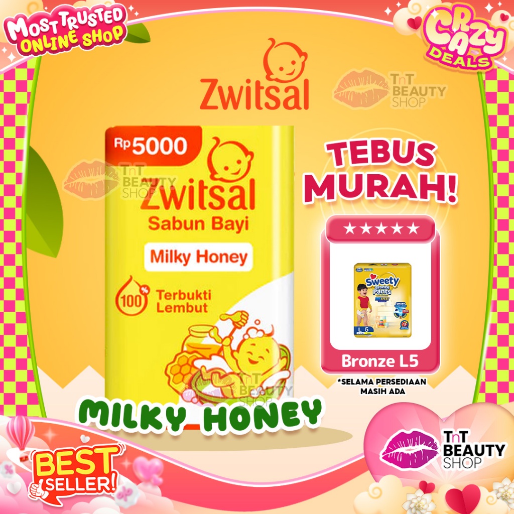 Zwitsal Milky Honey Baby Bar Soap 70gr | TnT Beauty Shop