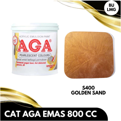 Cat Emas AGA Water Base S400 Kemasan 800cc (1 Dus isi 24)