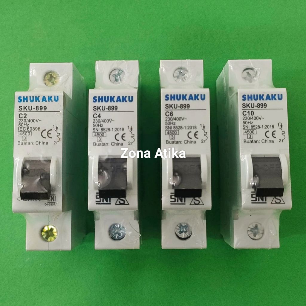 MCB SHUKAKU C2 C4 C6 C10 – Mini Circuit Breaker SNI LMK KAN Original 100%