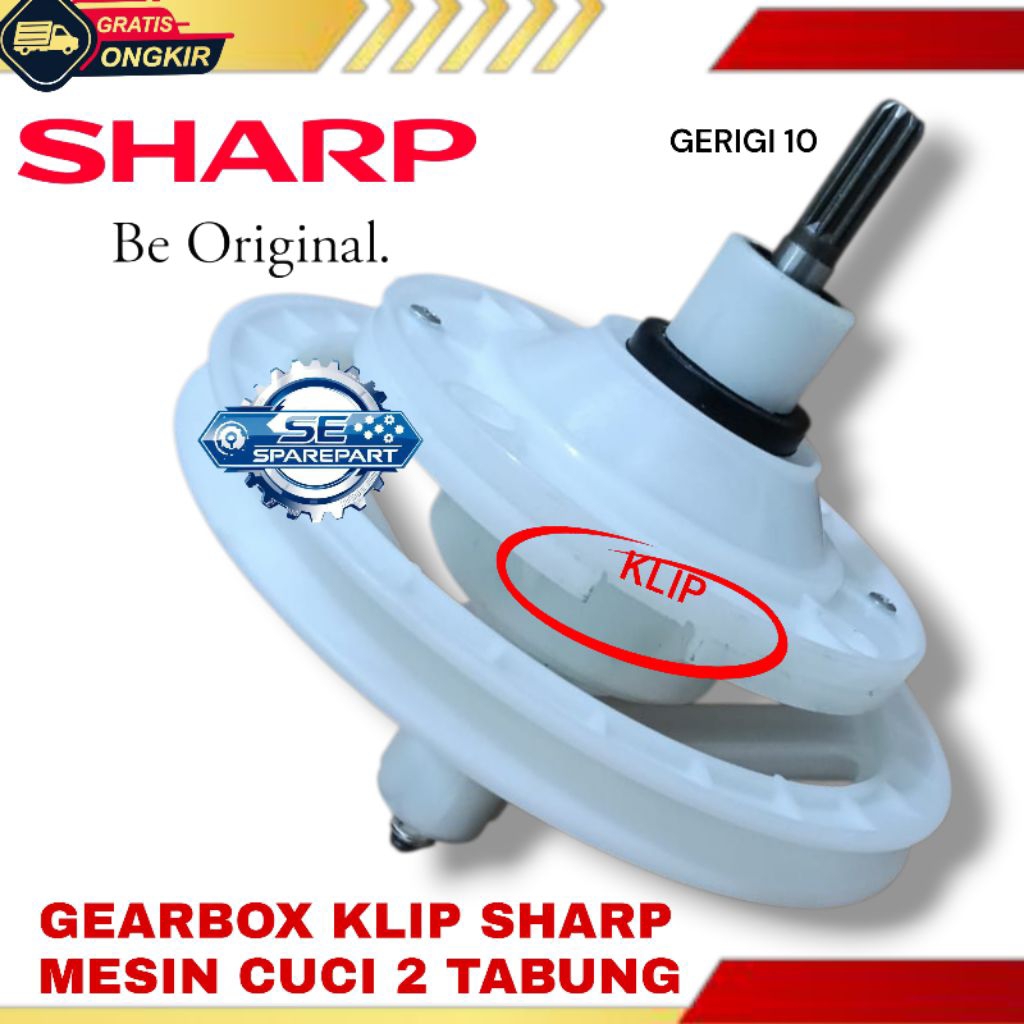 ES-T70CL GEARBOX GIRBOX MESIN CUCI SHARP 2 TABUNG QUALITY