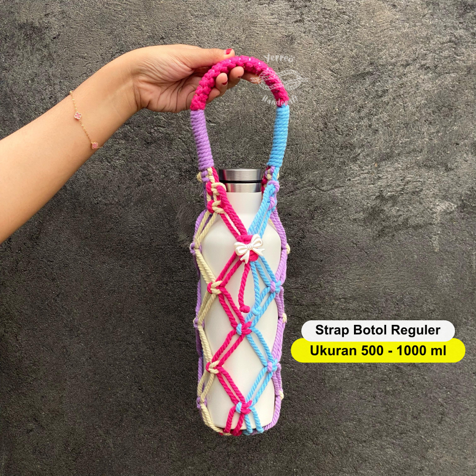 Macrame BOTTLE STRAP PRINCESS Tas Tumbler Macrame Macrame Tumbler Holder