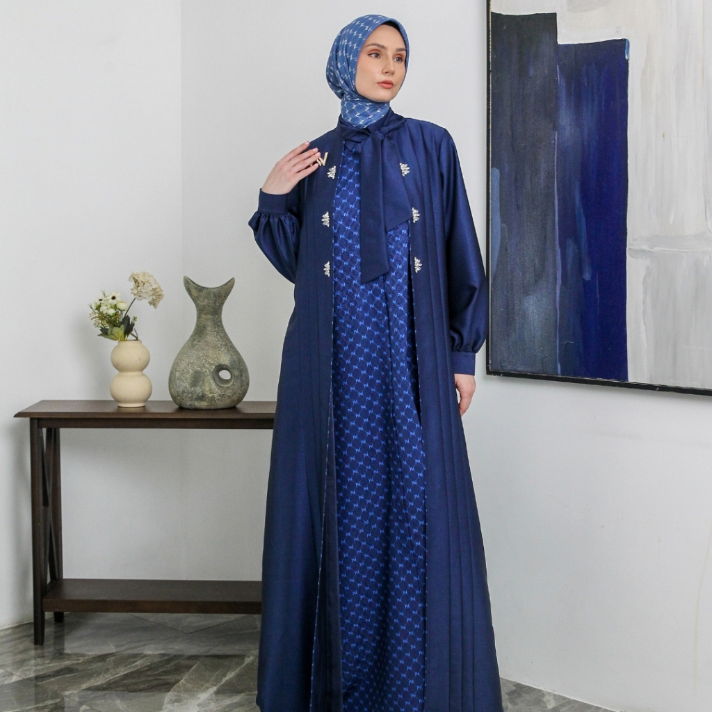 Nina Nugroho - Lazura Gulf  Blue Dress Set
