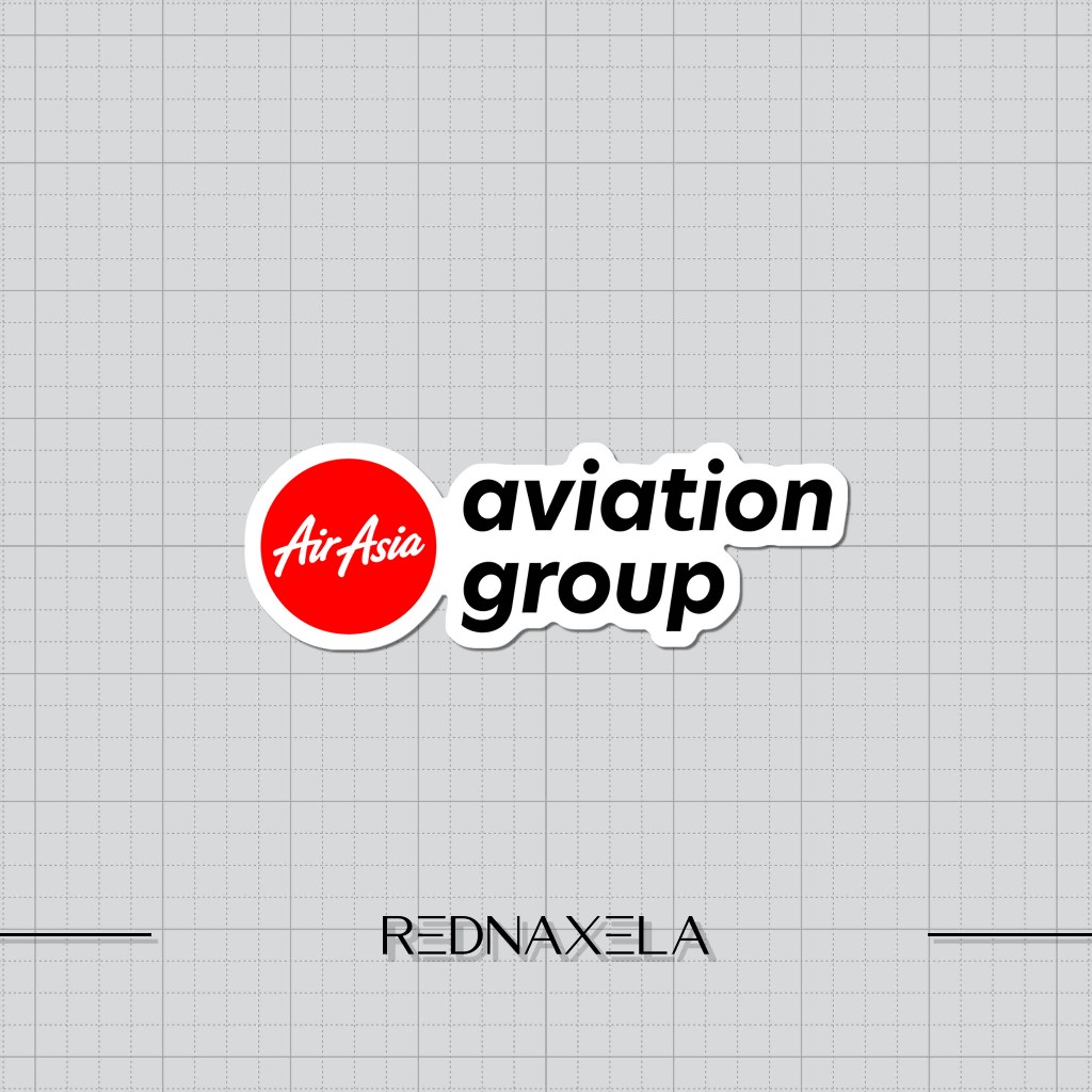 Stiker Vinyl Air Asia Group Stiker Koper Stiker Laptop Outdoor Sticker