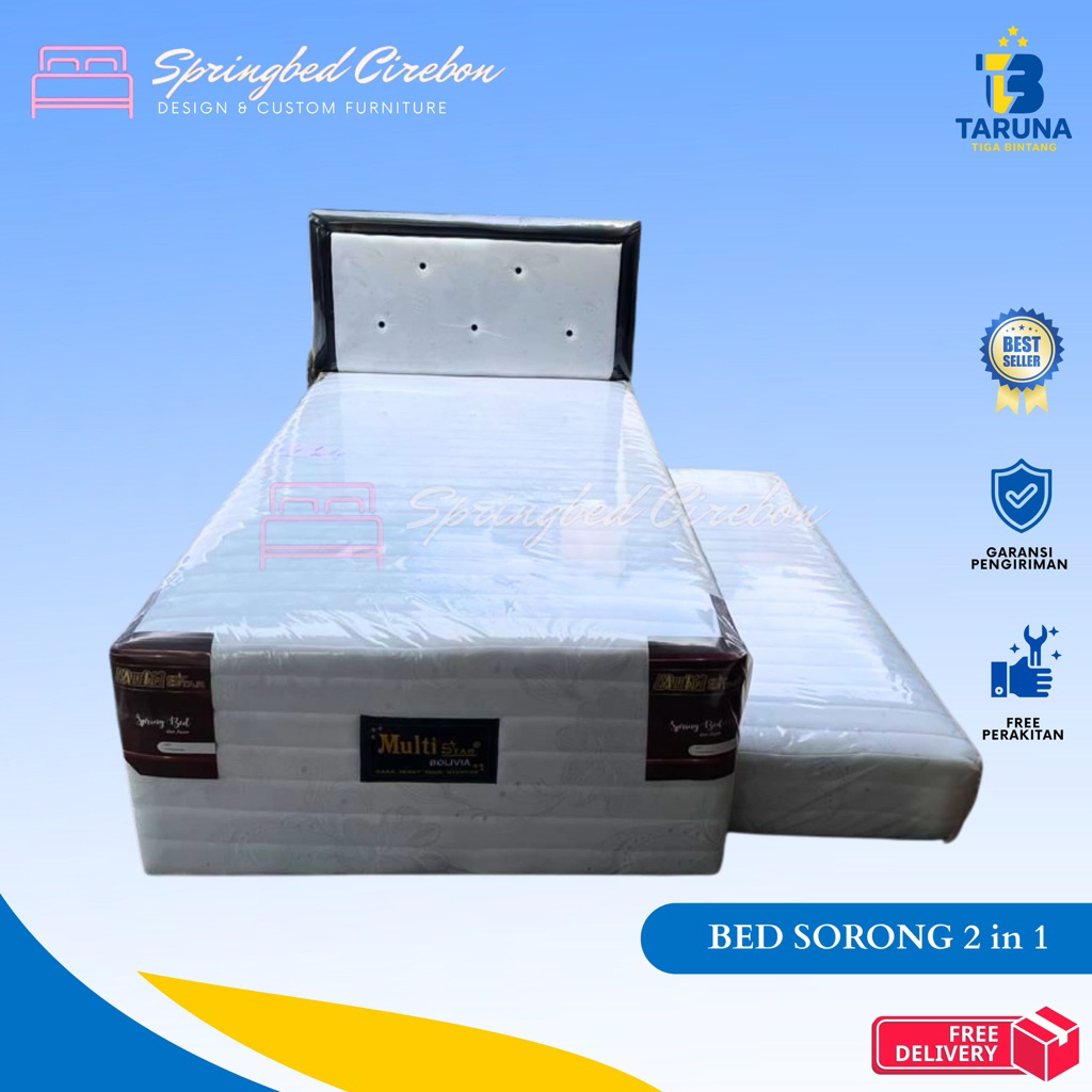 Springbed Sorong 2 in 1 Dewasa Polos Ukuran 120 x 200 Termurah Terlaris Cirebon Bandung Tegal Tasik