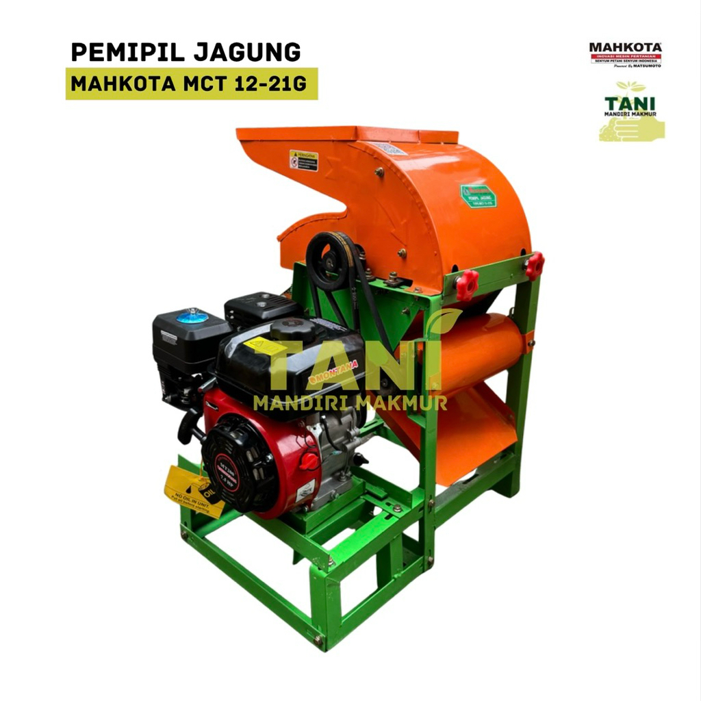 MCT 12-21 G MAHKOTA MESIN PEMIPIL PERONTOK JAGUNG LENGKAP MESIN SIAP PAKAI MAHKOTA MCT 12-21G