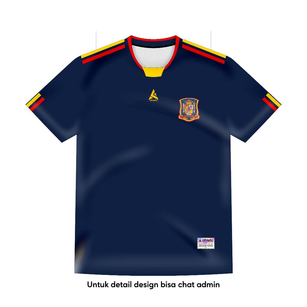 ATHLETIC SPORTWEAR - Jersey Bola Fantasy Spanyol Away 2010-2011 Fullprinting Casual - Atasan