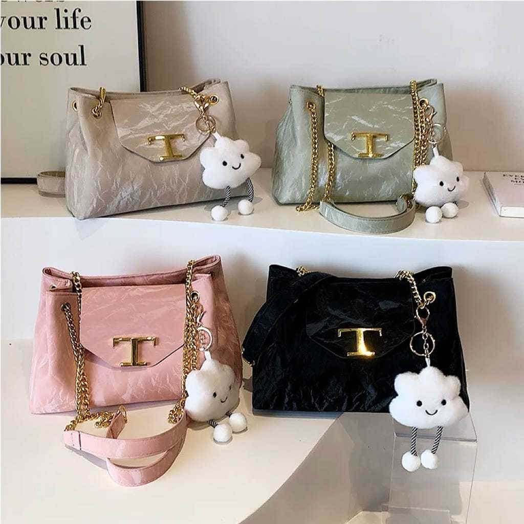 Tas Bahu Wanita Tren Baru Tas Selempang Rantai Kapasitas Besar 7946