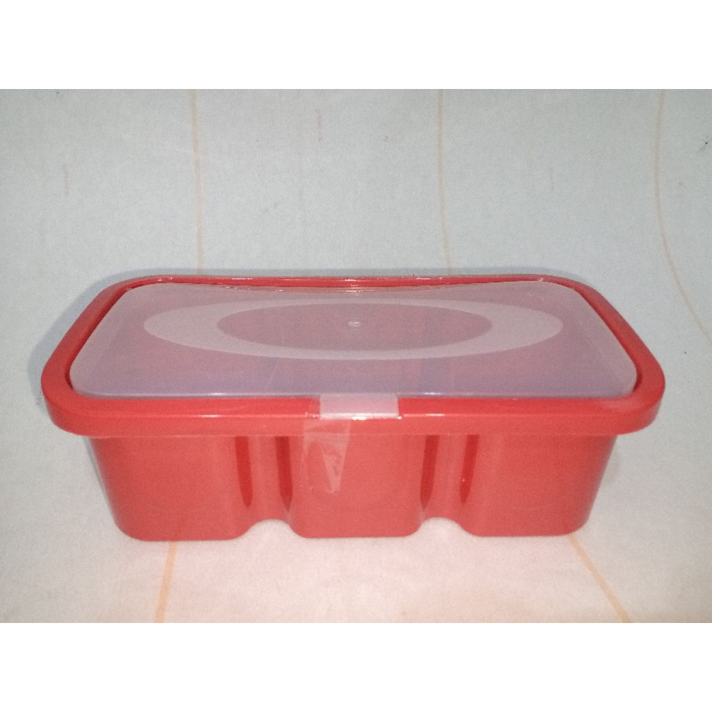 Tempat Bumbu Kimchi 3 Sekat Plastik Tutup-Tempat Bumbu Dapur Isi Sendok