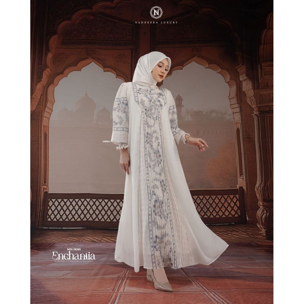 (TERBARU) ENCHANTIA MIDI DRESS BY NADHEERA LUXURY || Gamis mewah || Gamis nadheera || Gamis premium